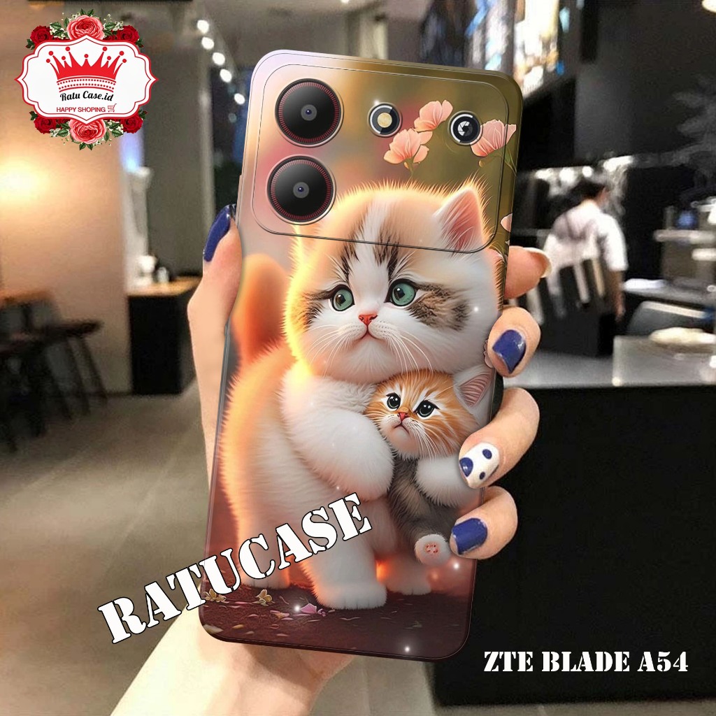 Softcase ZTE Blade A54 - Case pro camera - MOTIF KEREN - bahan karet lentur - casing ZTE Blade A54 -