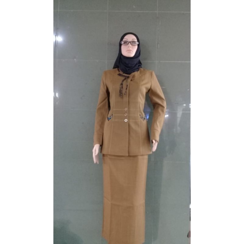 Sale..stelan baju kerja pns pemda guru warna tua