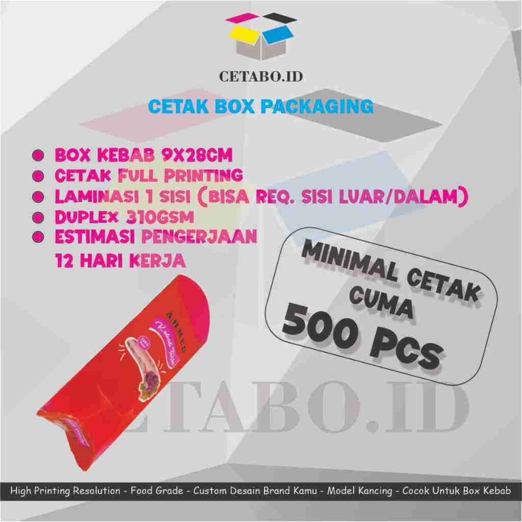 

Cetabo.id - Cetak Box Kebab Custom Full Printing Ukuran 28x9cm Dus Box