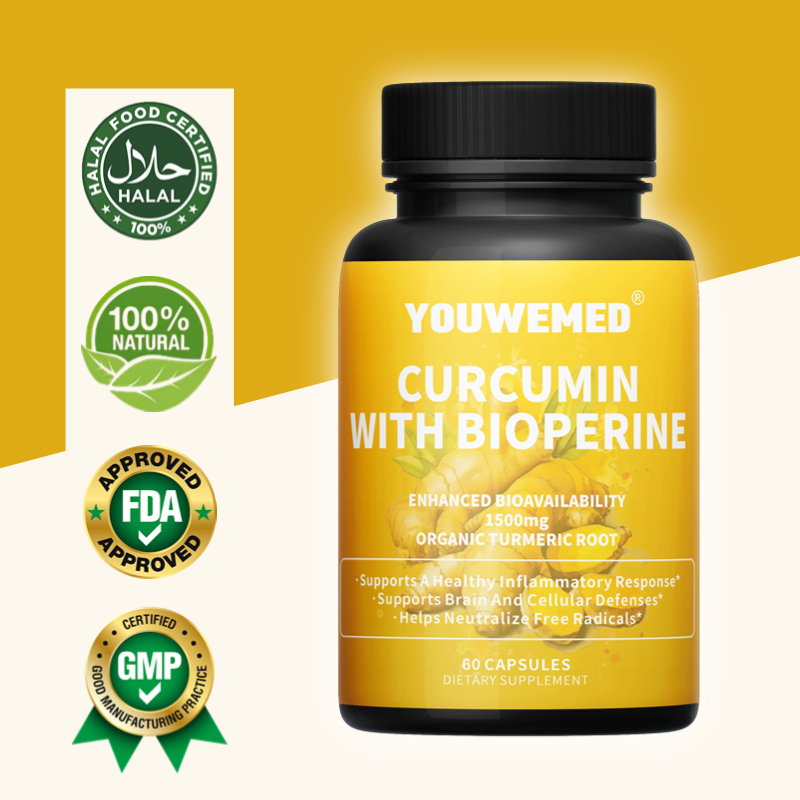 Curcumin, Antiinflamasi Alami, Menjaga Kesehatan Sendi, 60 Kapsul