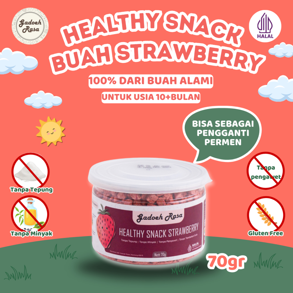 

Gadoeh Rasa Buah Strawberry Kering Healthy Snack Strawberry