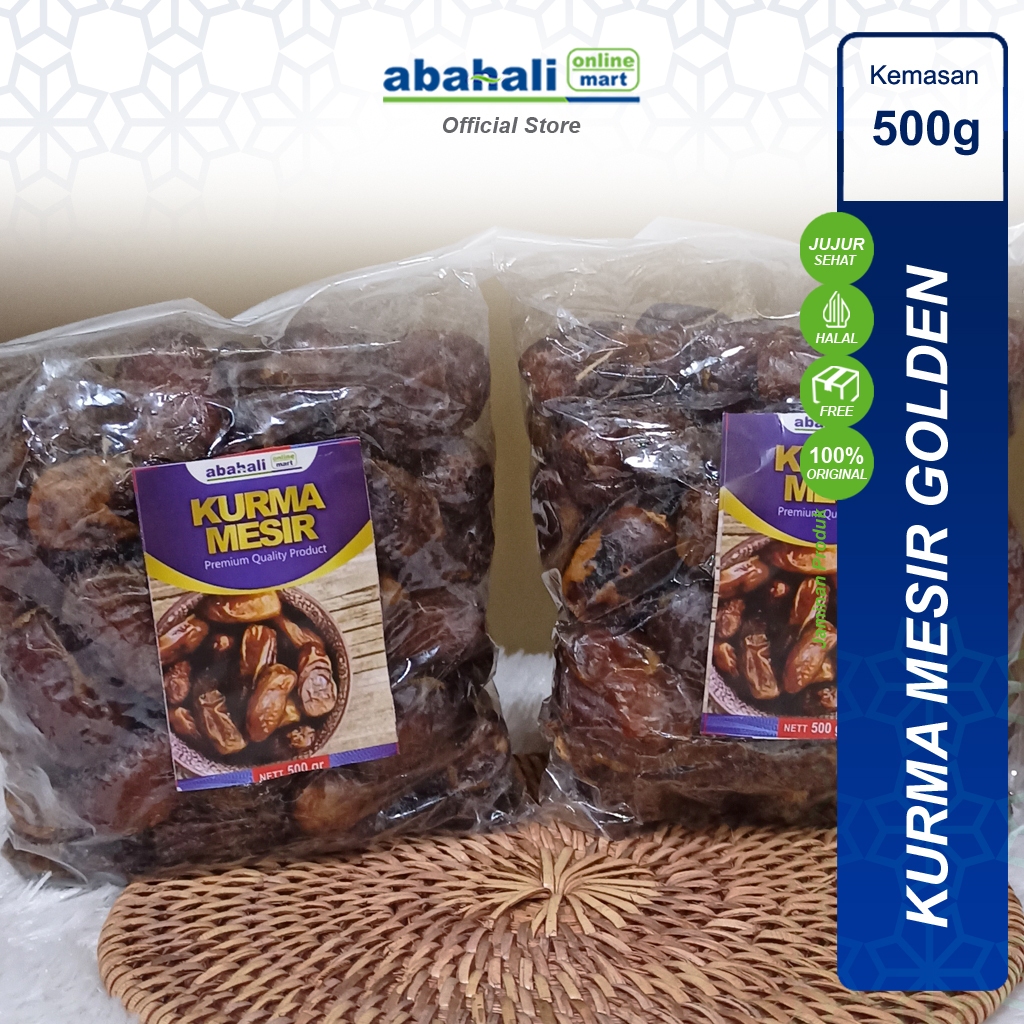 

Kurma Mesir Golden Valley 500gr Kurma Basah Khas Timur Tengah