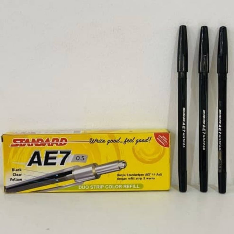 

Pulpen standard AE7 0,5 HITAM / kotak