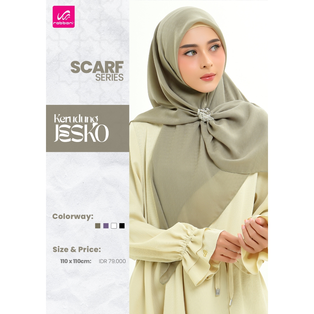 Rabbani-Kerudung Jesko-Kerudung Segi Empat Polos