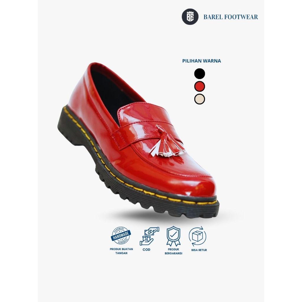 Barel pita - sepatu boot docmart wanita sepatu dokmar loafers boot wanita produk handmade cibaduyut 