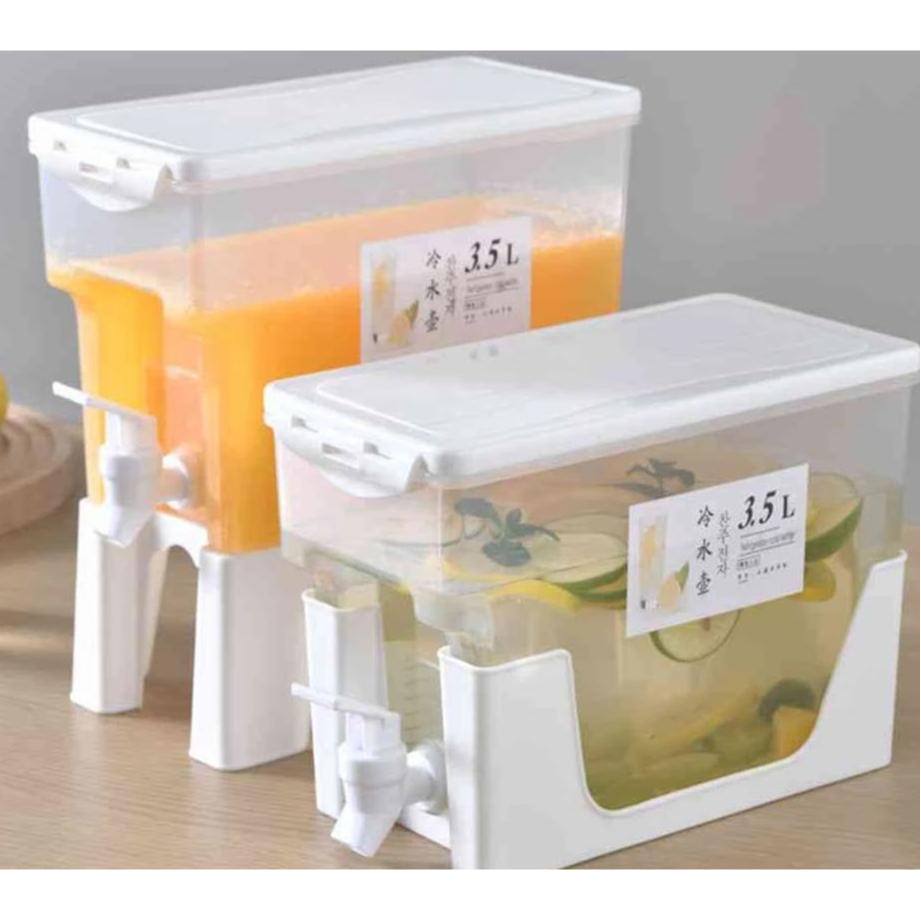Dispenser Kulkas Wadah Air Minum Dispenser Juice Portable 3.5 liter Tempat Air Minum JUS Serbaguna