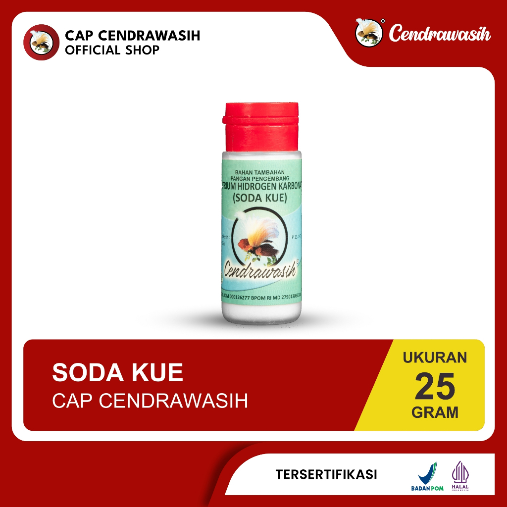 

Cap Cendrawasih Soda Kue 25gr