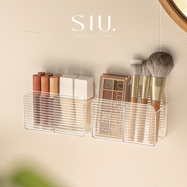 Suji Compact Wall Mounted Storage Box - Rak Gantung Plastik Serbaguna Remote Make Up Kosmetik