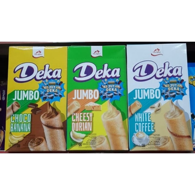 

2 kelinci deka wafer roll cheese/choco banana/white coffe 20x14 gr