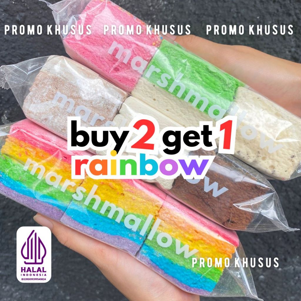 

[BUY 2 GET RAINBOW] MARSHMALLOW JUSTFLUFF [9 KOTAK] [HALAL]