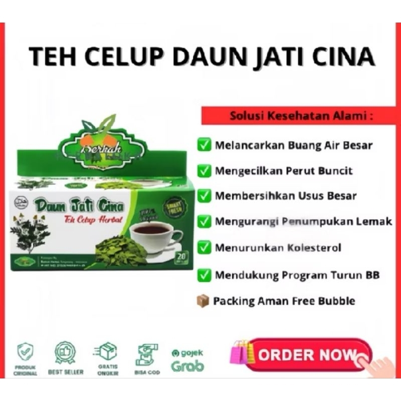 

teh celup daun jati Cina 20 bags alami