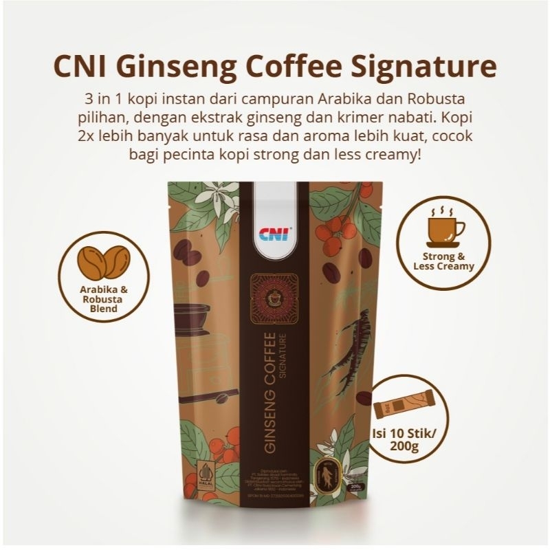 

CNI Ginseng Coffee Signature 1 pack isi 10