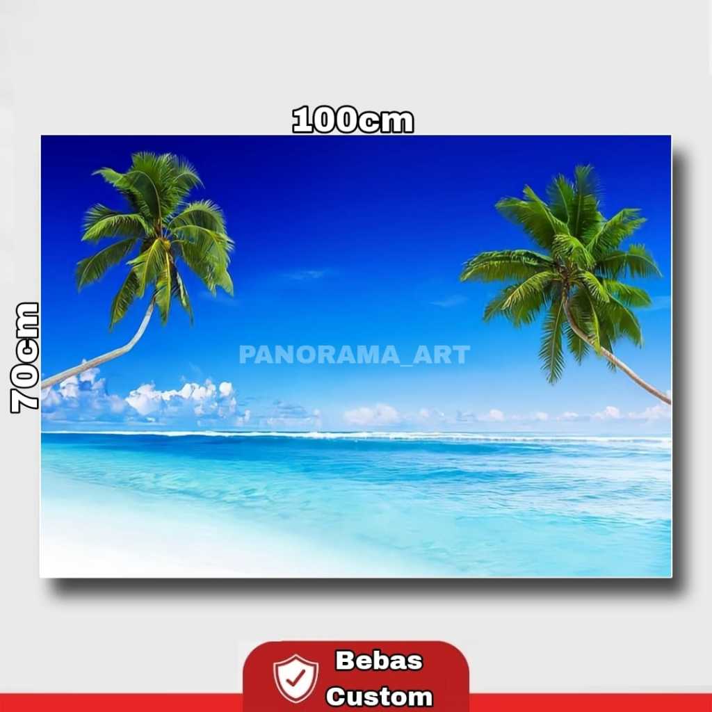 Panorama.art - Hiasan Dinding Pemandangan Alam Pantai & Pohon Kelapa Big jumbo