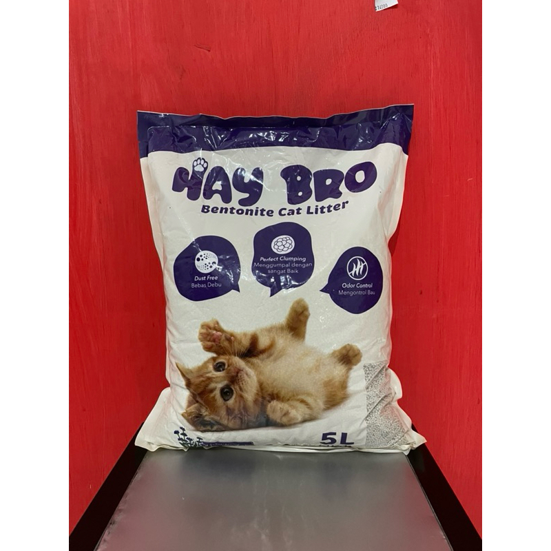 pasir kucing hay bro 5 liter cat litter aroma lavender