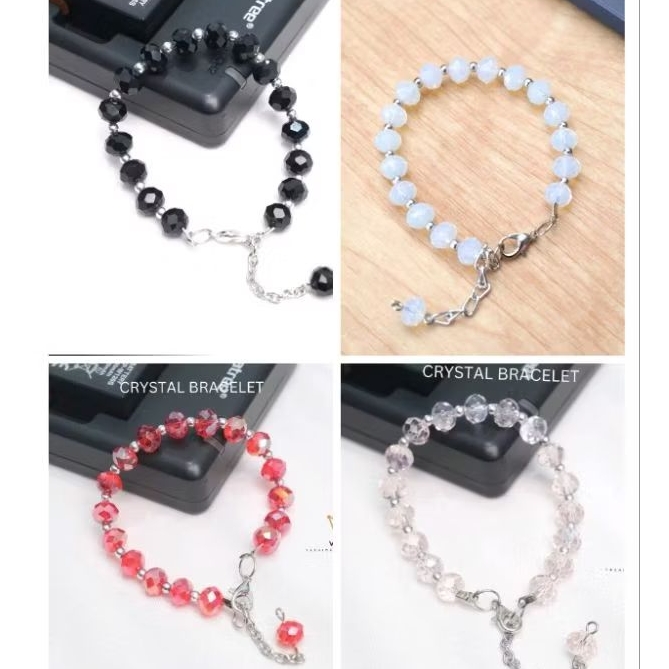 Gelang Kristal rantai dengan pengait