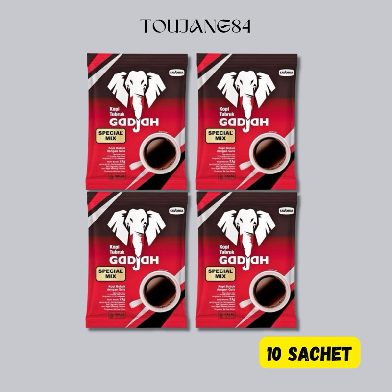 

Gadjah Kopi Tubruk Spesial Mix RCG 10Sachet @23Gram