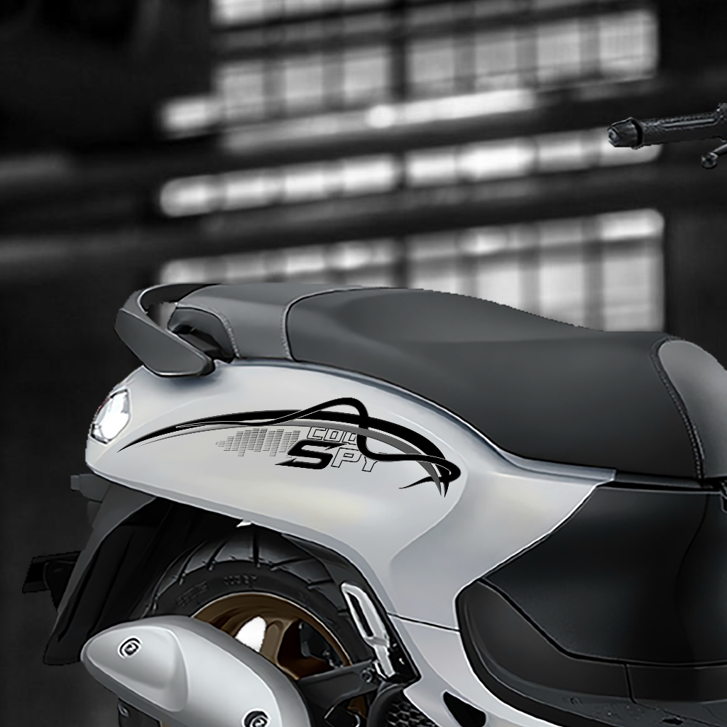 Striping Stiker Scoopy Terbaru Gen 6 2024 2025 UV Transparan modifikasi scoopy Timbul Bahan Import