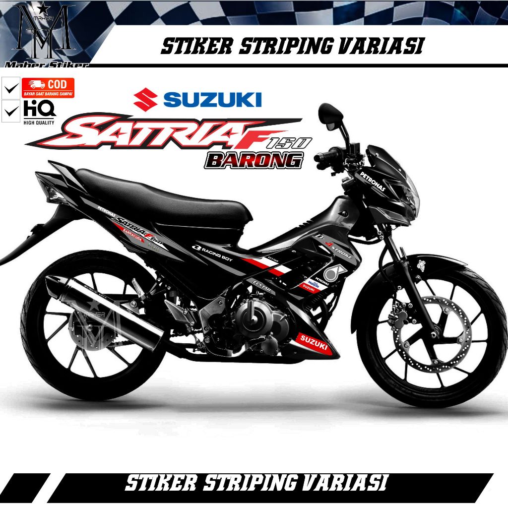 Stiker Striping Satria Fu Barong Variasi Petronas