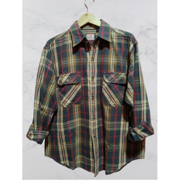 Kemeja Flanel Vintage Levis Original Second Size M