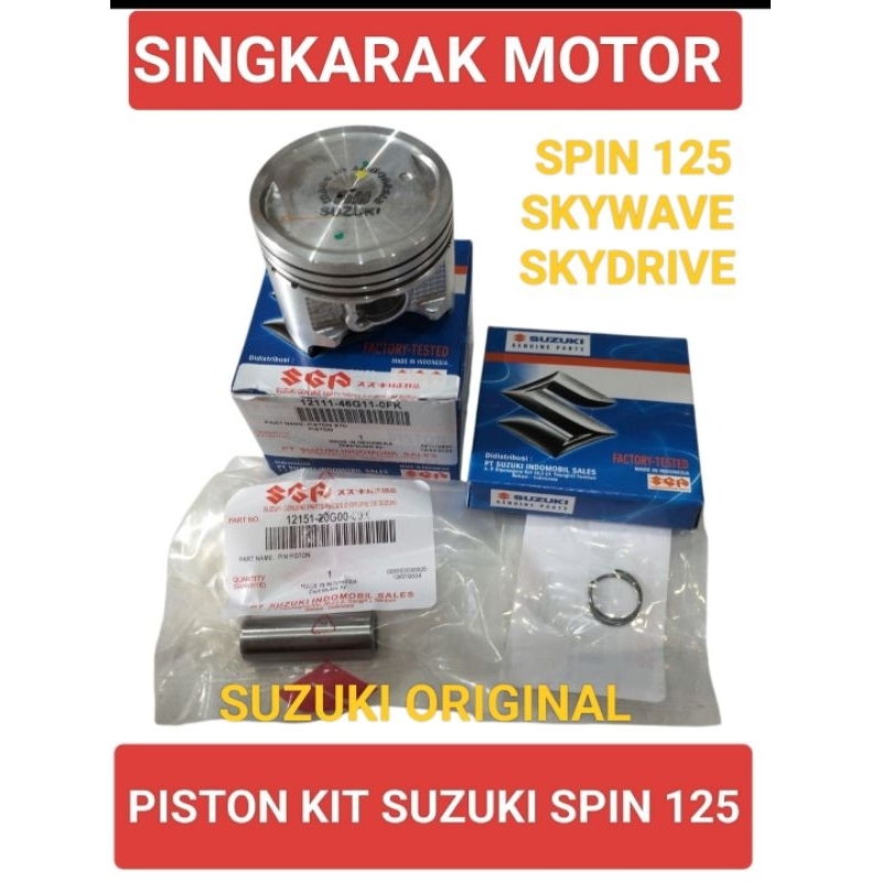 PISTON KIT KOMPLIT SUZUKI SPIN 125 SKYWAVE SKYDRIVE SUZUKI ORIGINAL