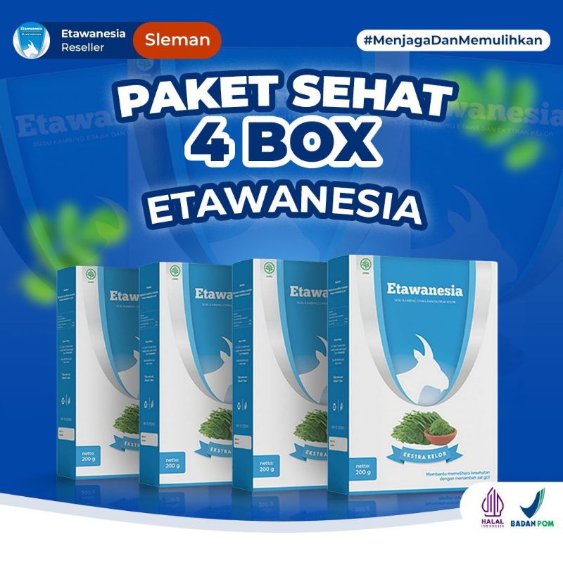 

Promk special - 4 BOX Susu Etawanesia Etawa Biru Platinum Etawanesia Original Ekstrak Atasi Sesak Nafas Paru - Paru Batuk Menahun Nyeri Sendi Nyeri Otot Herbal Etawalin Etawaku Platinum ETAWANESIA ORIGINAL