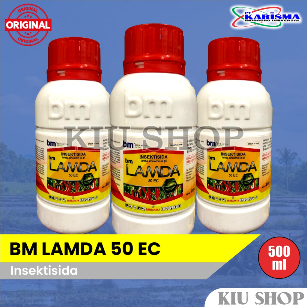 Grosir / BM Lamda 50 EC - 500ml / Insektisida Ulat Grayak Cabai Cabe / Lamda Sihalotrin