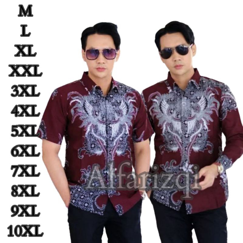 Batik Pria Jumbo Kemeja Batik Pria Jumbo Big Size M L XL XXL XXXL XXXXL XXXXXL Kemeja Batik Jumbo Le