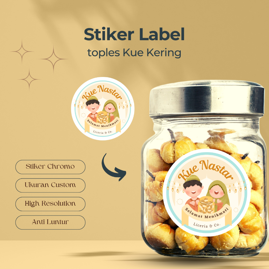 

Label Stiker Kue Kering / label kue Lebaran /stiker toples / idul fitri / Eid Mubarak