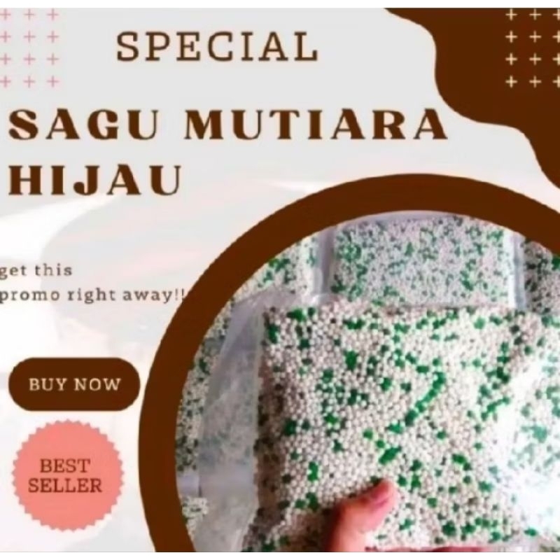 

[Kemasan 2Kg] Sagu Mutiara Hijau 100%Asli Tanpa Campuran-Sagu mutiara Paling Enak Dan Paling Gampang Bikinnya
