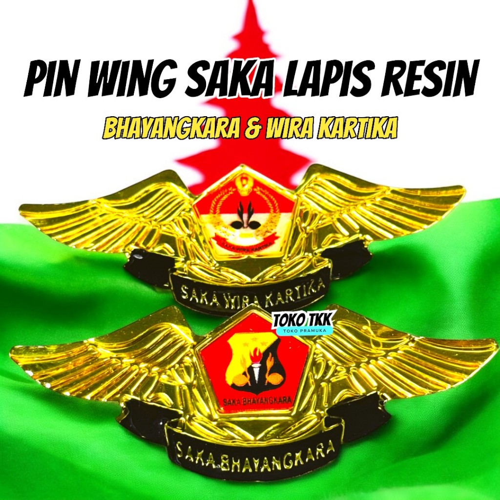 Pin wing saka bhayangkara dan saka wira kartika lapis resin