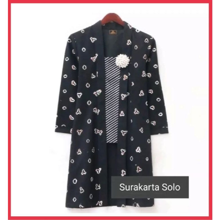 RR01 Dress Tunik Batik Premium Motif Biandra Cocok Untuk Kantoran dan Acara Khusus