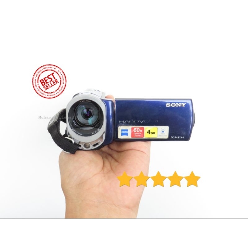 Handycam Sony DCR SX 44 SX44 Video HD 60x Optical Zoom Layar sentuh Biru Murah