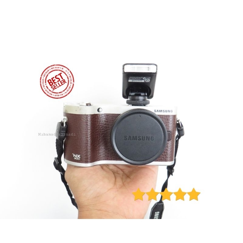 Camera Kamera Mirrorles Samsung NX 300 NX300 Body Only Video FullHD 20MP Coklat Murah