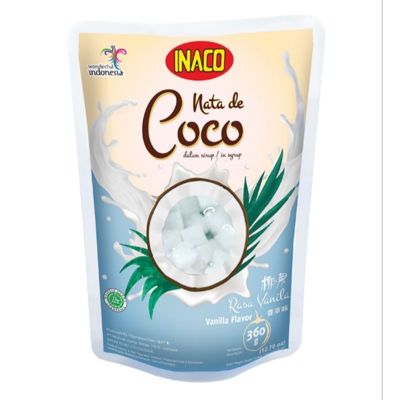 

Inaco Nata de Coco dalam Sirup Rasa Vanila Pouch 360 gram