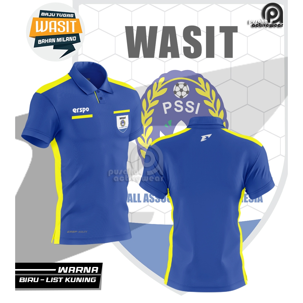 Baju Tugas Wasit - Berkerah - LOGO SAKU WASIT PSSI ( 16 Warna )