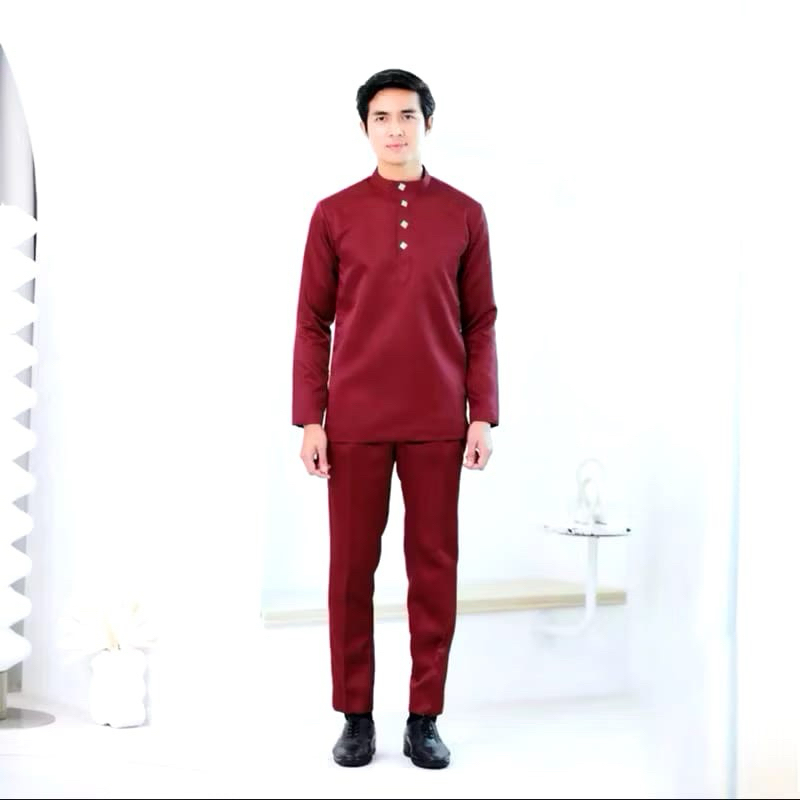 Satu set baju melayu teluk belanga cekak musang bahan premium TERMURAH Baju melayui pria baju koko p