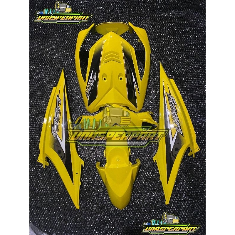 Cover full body halus beat karbu warna kuning plus striping icon