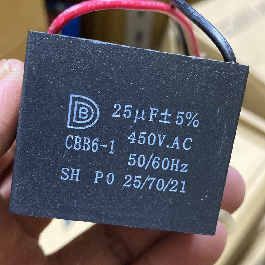 Kapasitor Kotak 25UF 400V/450V / Kapasitor Kipas Angin Kotak 25 UF 450V 400V Capasitor Kotak