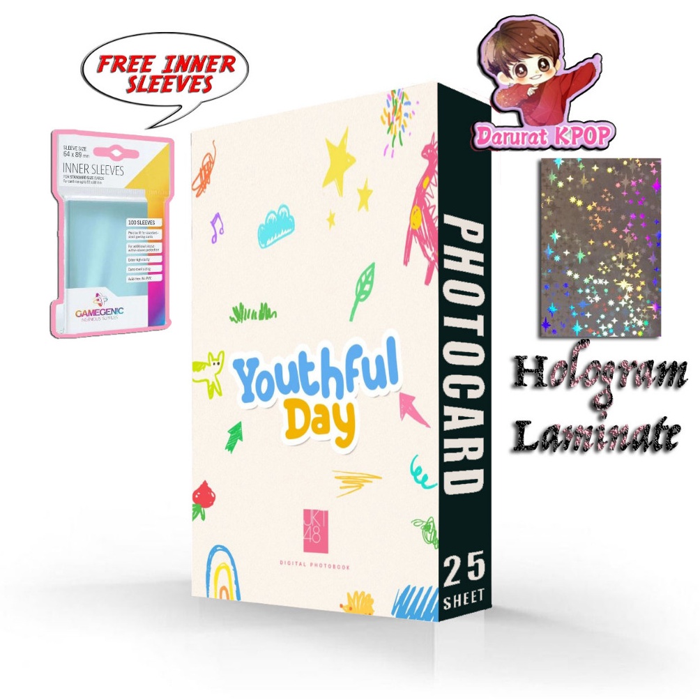 Terjangkau Darurat Holo Stars Youthful Day JKT48 Isi 25 Pcs Laminasi Hologram Bintang 2 Sisi