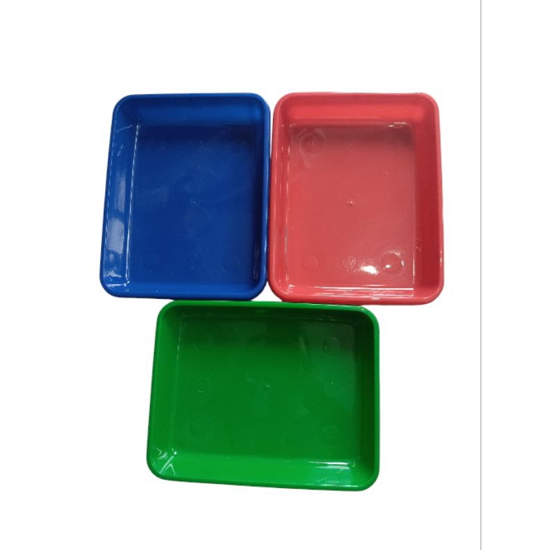( 1 pcs) Nampan segi Empat plastik .Baki plastik  merk naslon - warna random