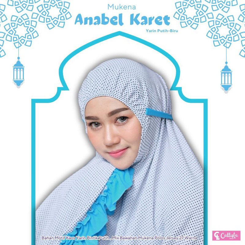 Mukena Anabel Karet Jersey ( Motif Kaos Mix Polos Jersey) Mukena Anak dan Dewasa dijual terpisah