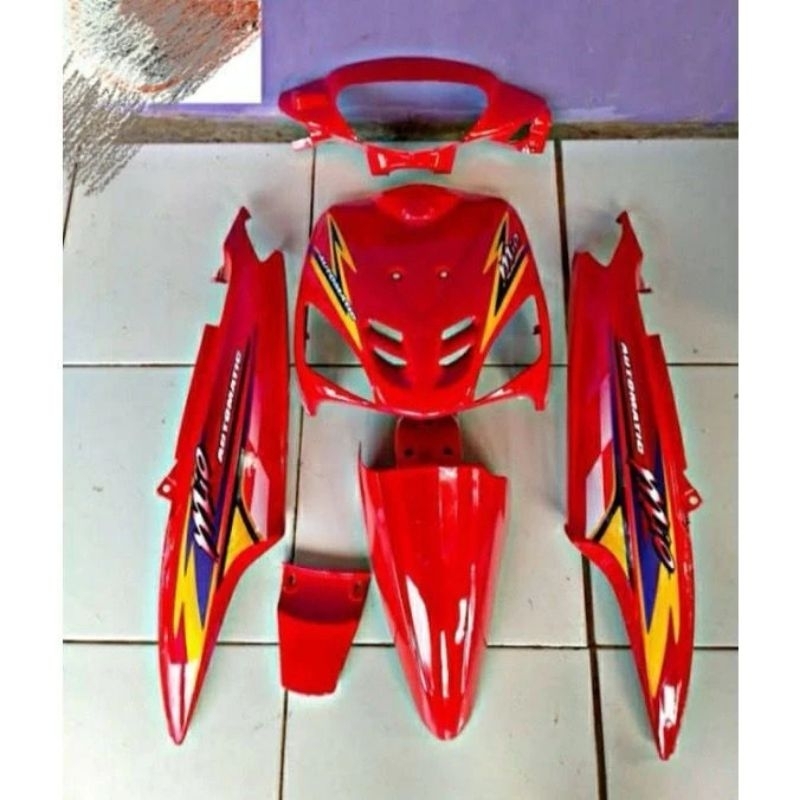 Cover body Mio sporty full set bodi set Mio sporty merah