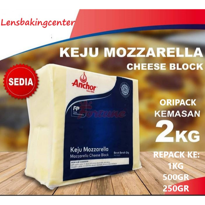 

KEJU MOZARELLA MOZARELA ANCHOR 2kg 2 kg ORI PACK ORIGINAL PACKING 500GR 500 GRAM 250 GR 250GRAM REPACK