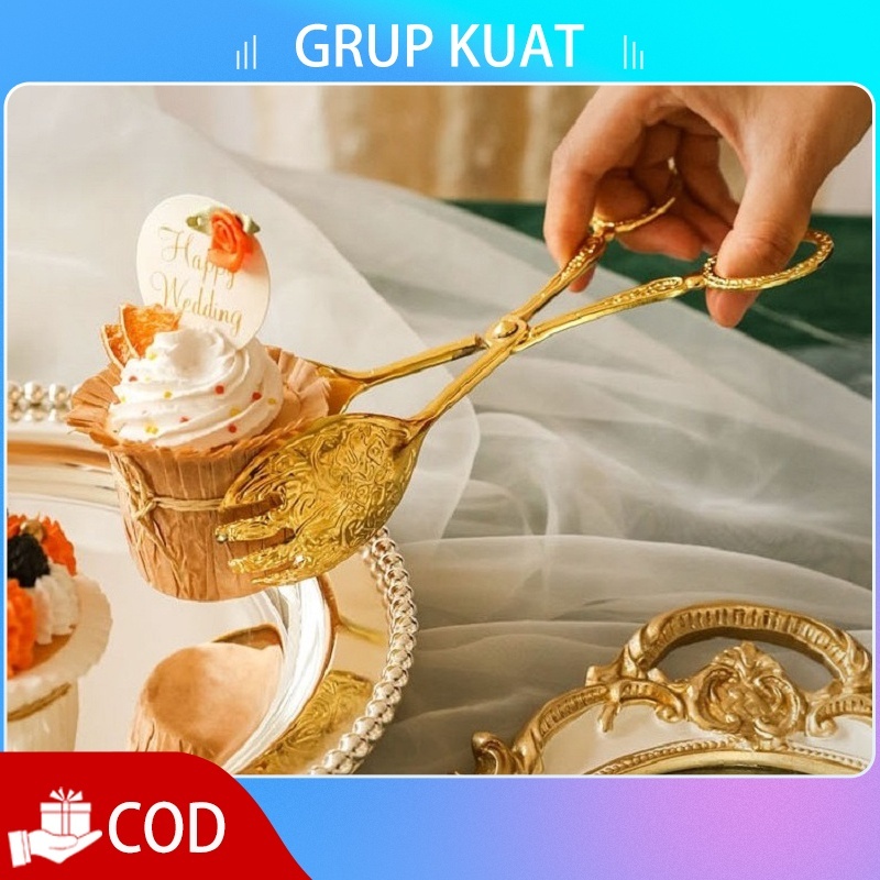 Klip Makanan Gold Vintage Capitan Gold Mini Capitan Serbaguna Capitan Kue Stainless Gold
