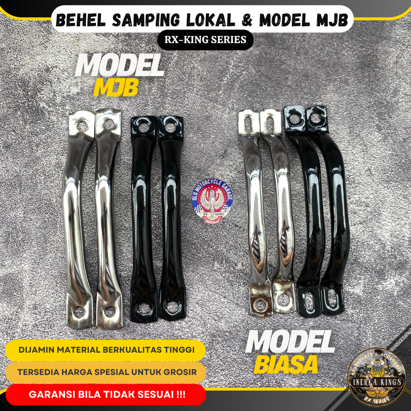 Behel Samping Rx King RXK RXS Set Choating Hitam Chrome VARIASI PART