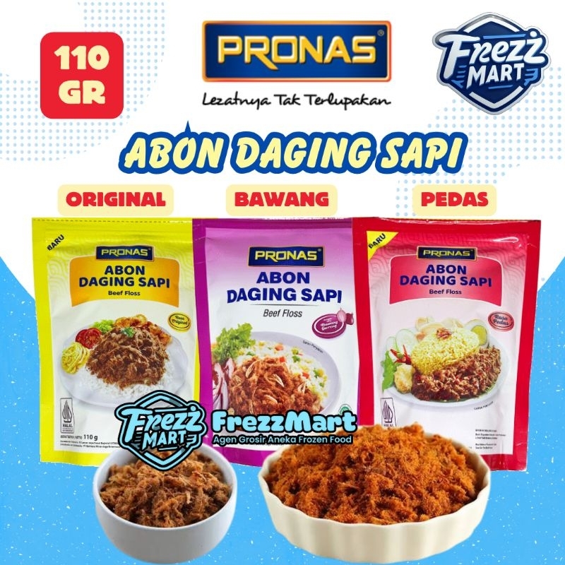 

Pronas Abon Daging Sapi 100gr Pouch Premium Original Bawang Pedas Spicy