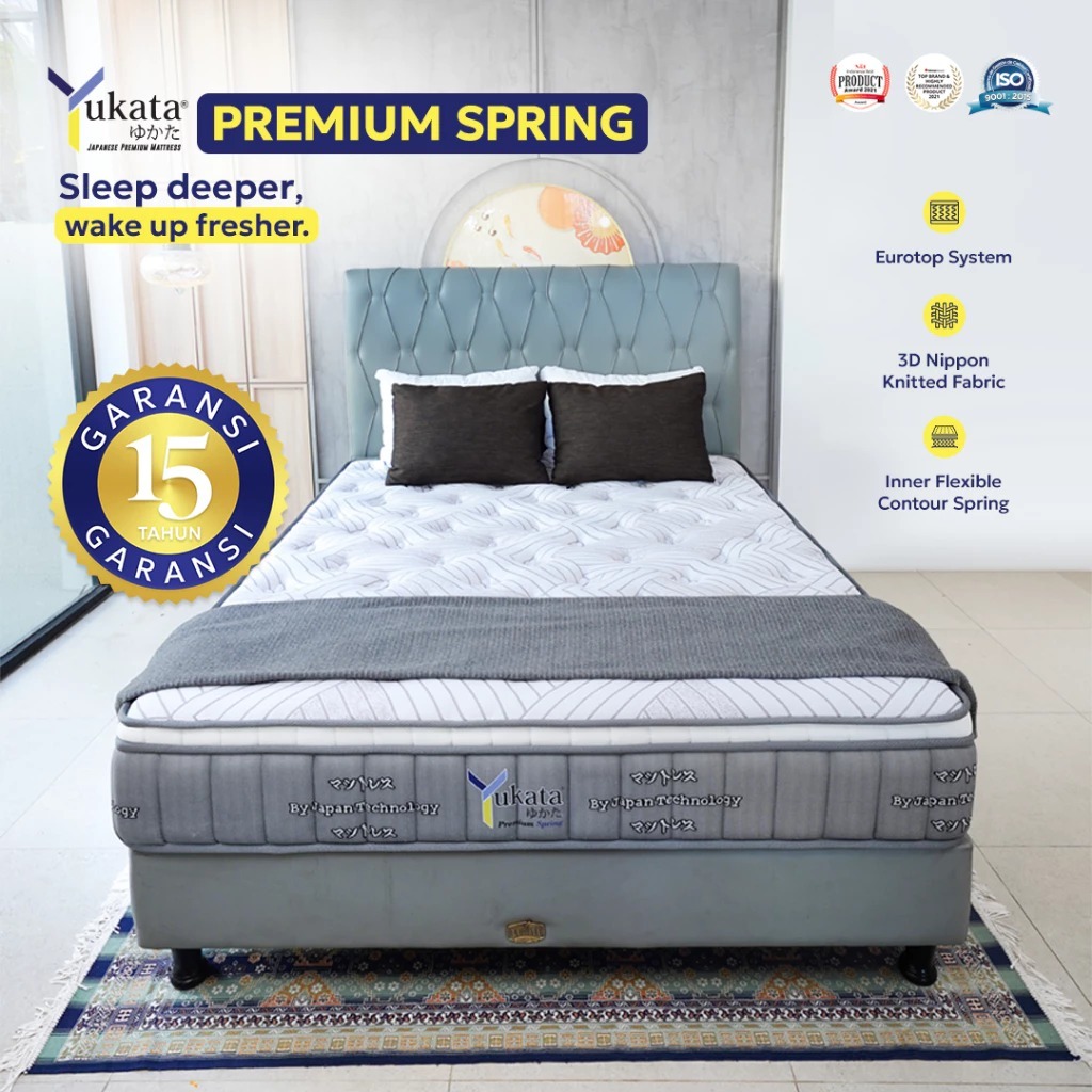 Kasur Spring Bed YUKATA PREMIUM SPRING - Tebal 28cm | 100x200, 120x200, 160x200, 180x200, 200x200
