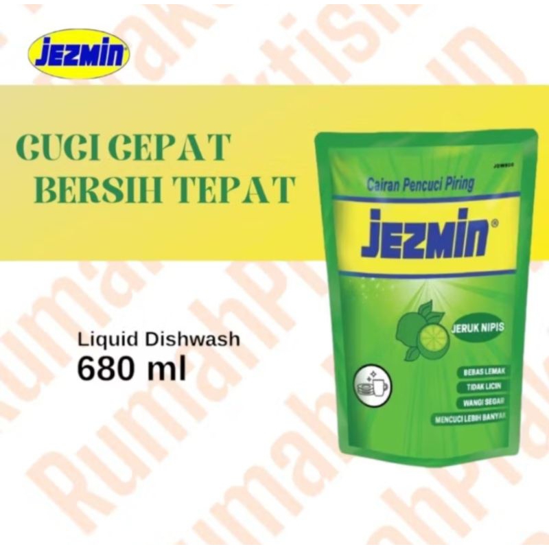 JeZMin Cairan Pencuci piring Liquid Dishwash 680 ml