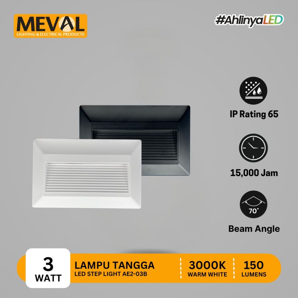 MEVAL Lampu Tangga LED Step Light - Kuning