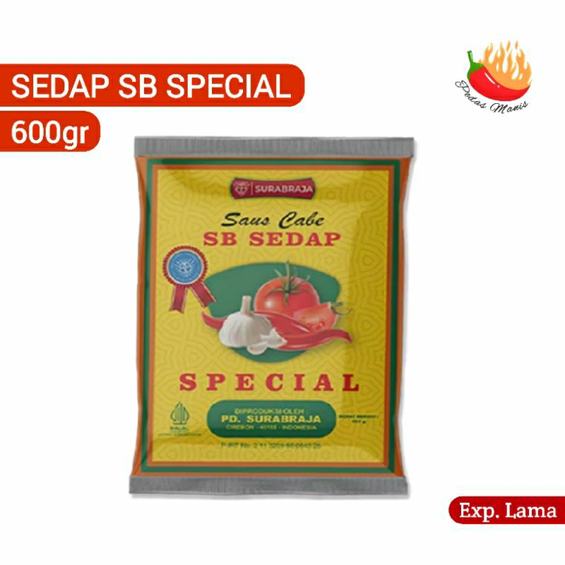 

Saus Pedas Special Kemasan 600gr Saos Sambal Surabraja